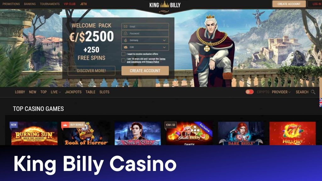 King Billy Casino is where you may become the gaming king by winning large!
