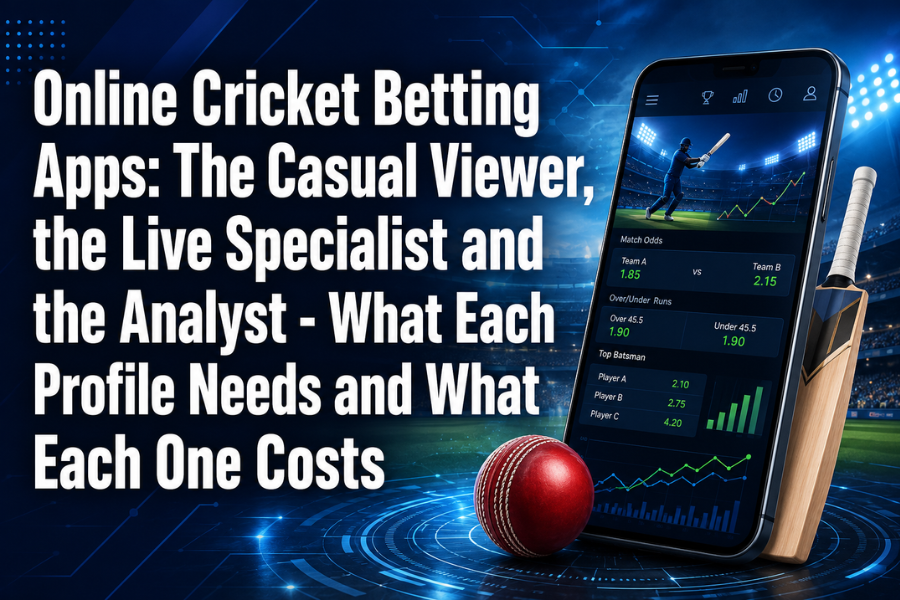Online Cricket Betting Apps: The Casual Viewer, the Live Specialist and the Analyst – What Each Profile Needs and What Each One Costs